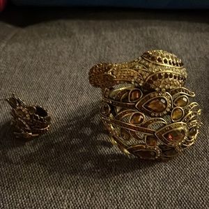 Peacock Ring and Bracelet